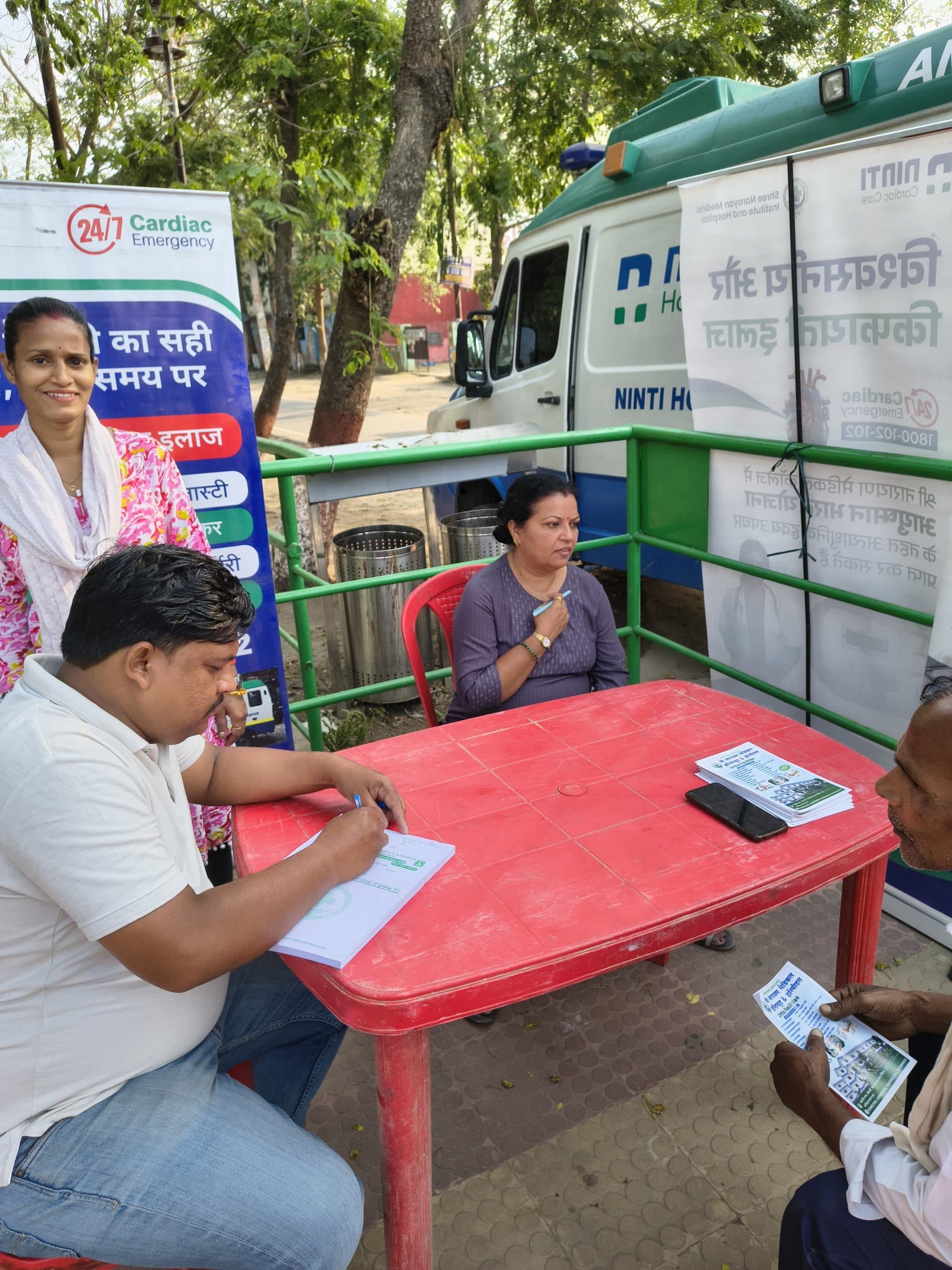 55 से अधिक मरीजों की हुई निशुल्क जांच, सात लोगों की हुई ईसीजी