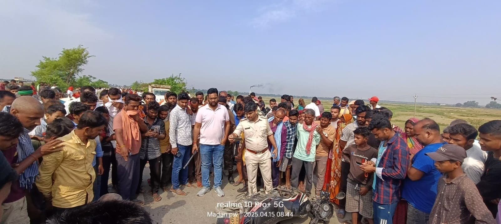 नानपुर में ट्रक की ठोकर से बाइक सवार की मौत