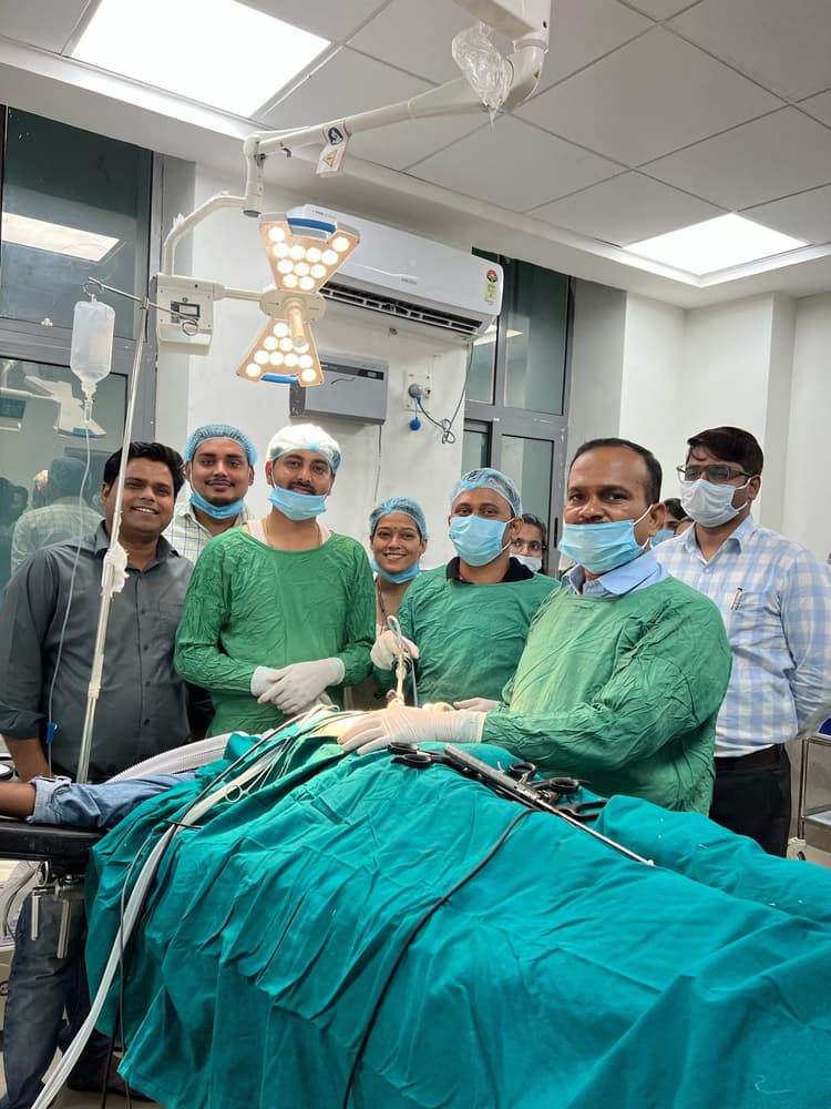जीएमसीएच में दूरबीन विधि से हार्निया का किया सफल ऑपरेशन