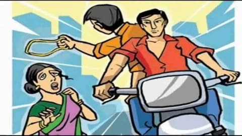 Deoghar news : सब्जी खरीद रही महिला के गले से सोने की चेन छीनकर भागे बाइक सवार