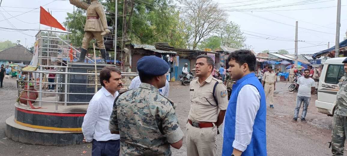 हिरणपुर में भी विधि व्यवस्था का लिया गया जायजा