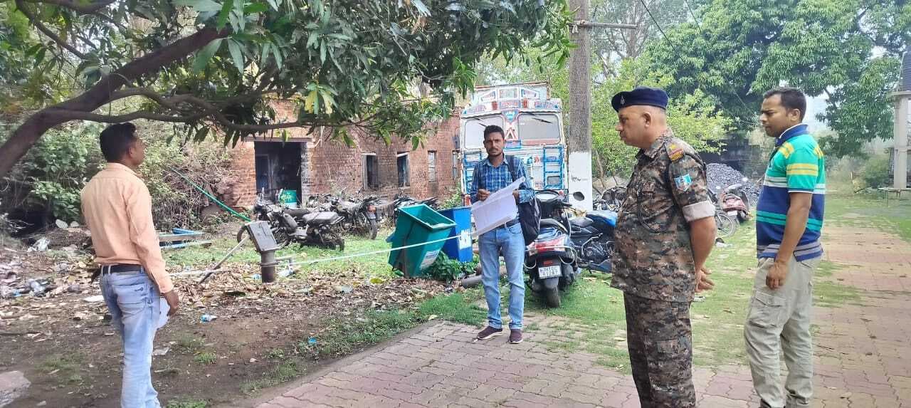 Dhanbad News : बाघमारा थाना का बनेगा स्मार्ट भवन, करायी गयी मापी