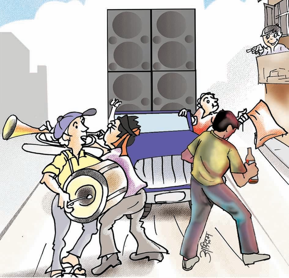 deoghar news : देर रात शहर में बज रहे हैं डीजे, तीन डीजे वाहन जब्त