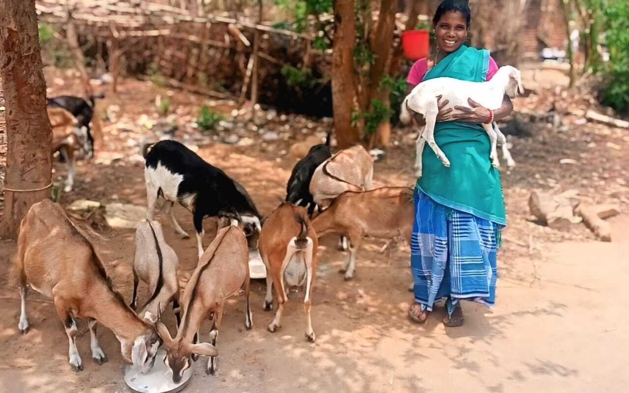 बकरी पालन से आत्मनिर्भर बनीं पुलिस सोरेन