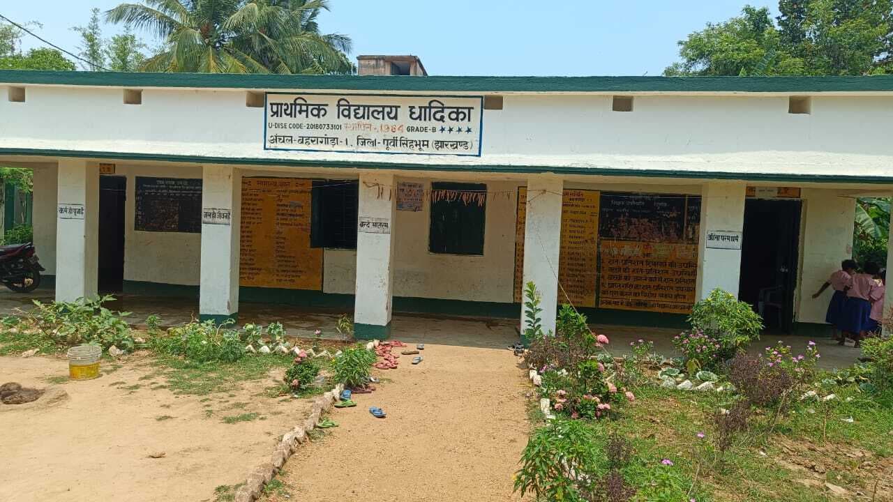 East Singhbhum News : बहरागोड़ा के धादिका प्रावि के बच्चों का पठन-पाठन प्रभावित, दो कमरे व एक शिक्षक के भरोसे पहली से पांचवीं तक की पढ़ाई