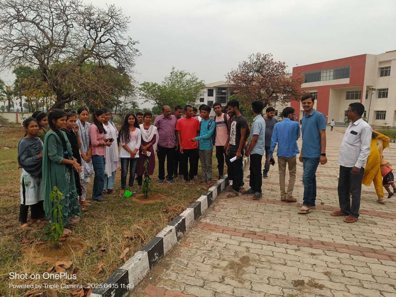 छात्र-छात्राओं ने पौधरोपण कर पर्यावरण सुरक्षा का लिया संकल्प