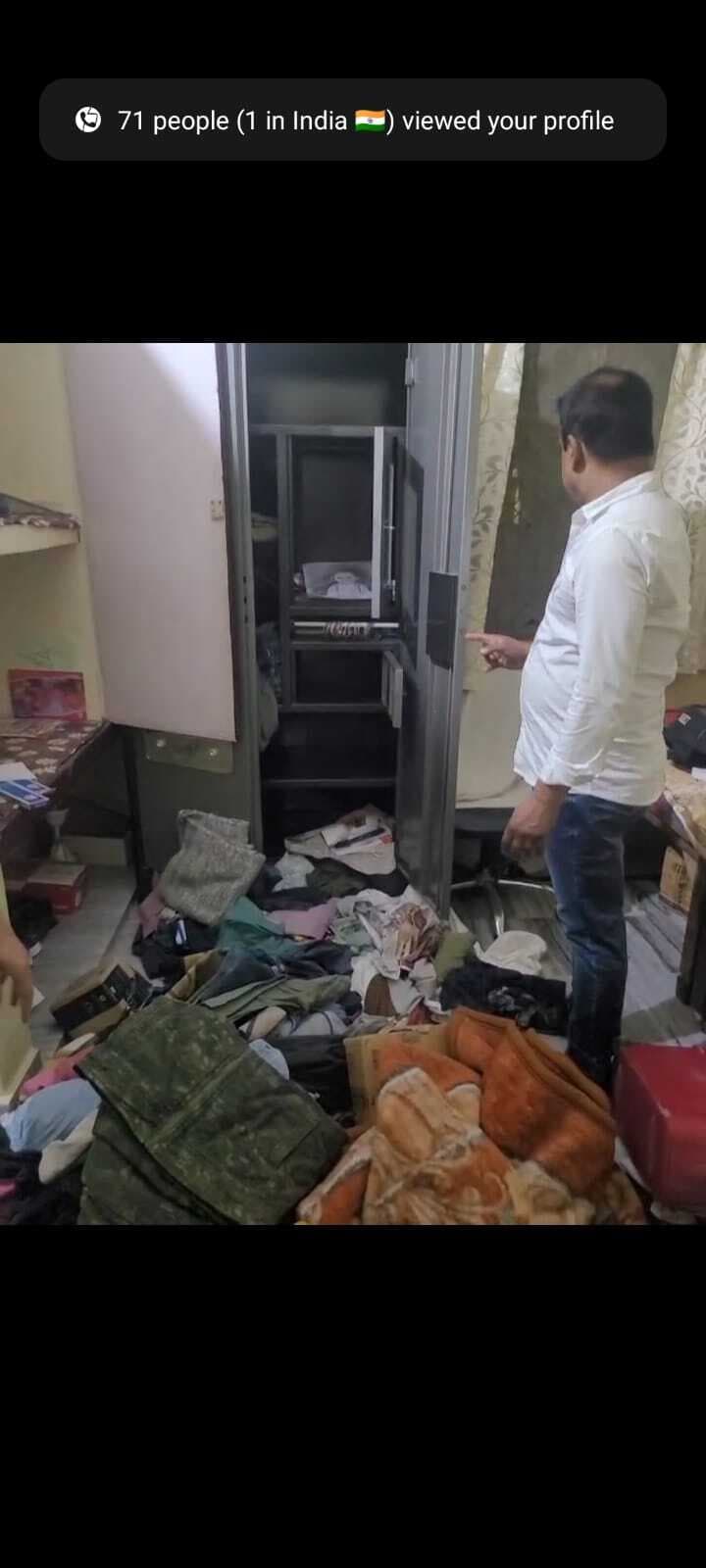 थाना से चंद कदम दूर चांद नगर कॉलोनी में व्यवसायी के घर लाखों की चोरी