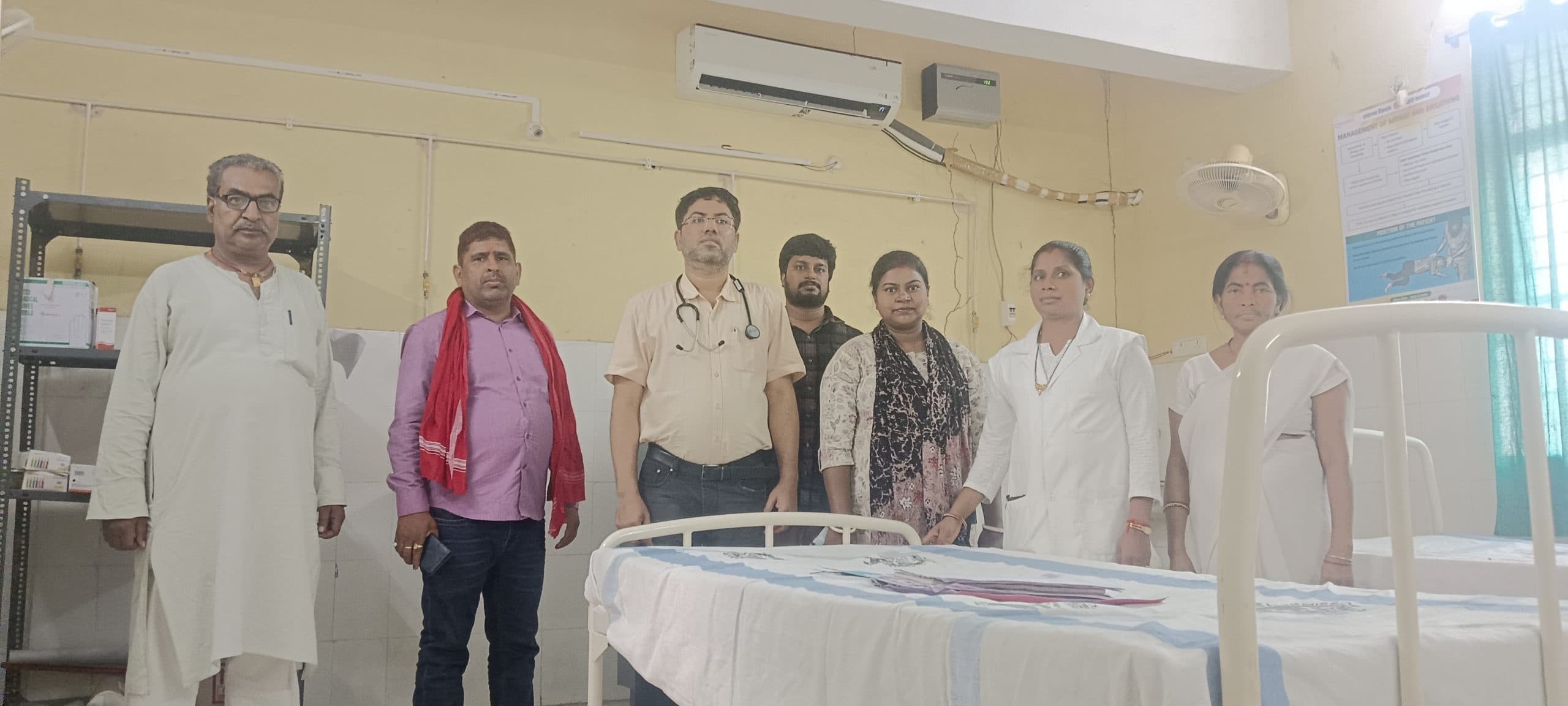 सीएचसी में एसी रहित छह बेडों का बना वार्ड