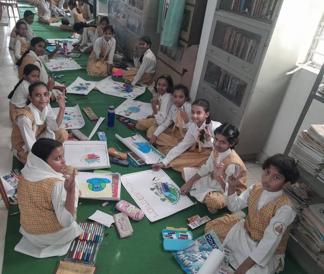 Samastipur, World Earth Day:बच्चों ने पेंटिंग के माध्यम से दिया पर्यावरण संरक्षण का संदेश