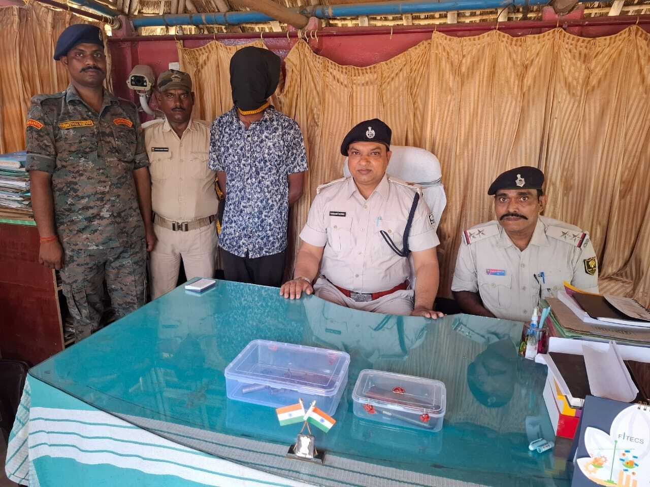 वाहन जांच में देसी कट्टा के साथ अपराधी गिरफ्तार