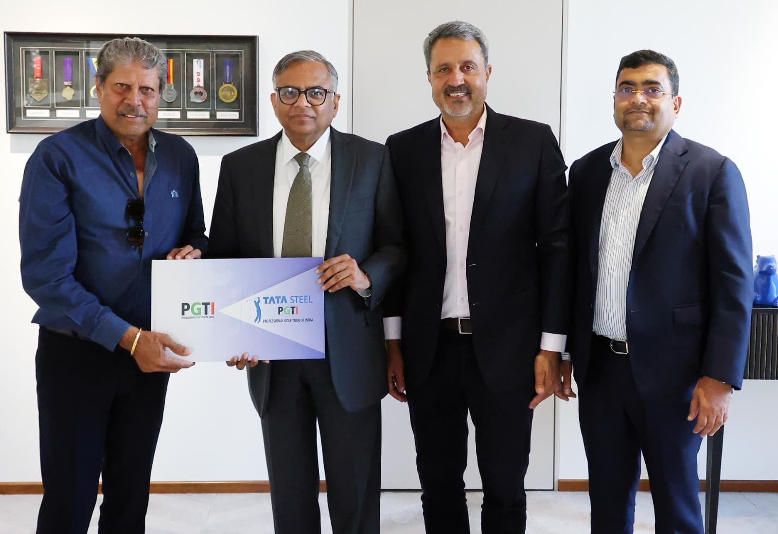 Pgti GolF Kapil Dev meets N Chandrasekaran:एन चंद्रशेखरन से पीजीटीआइ के अध्यक्ष कपिल देव ने की मुलाकात