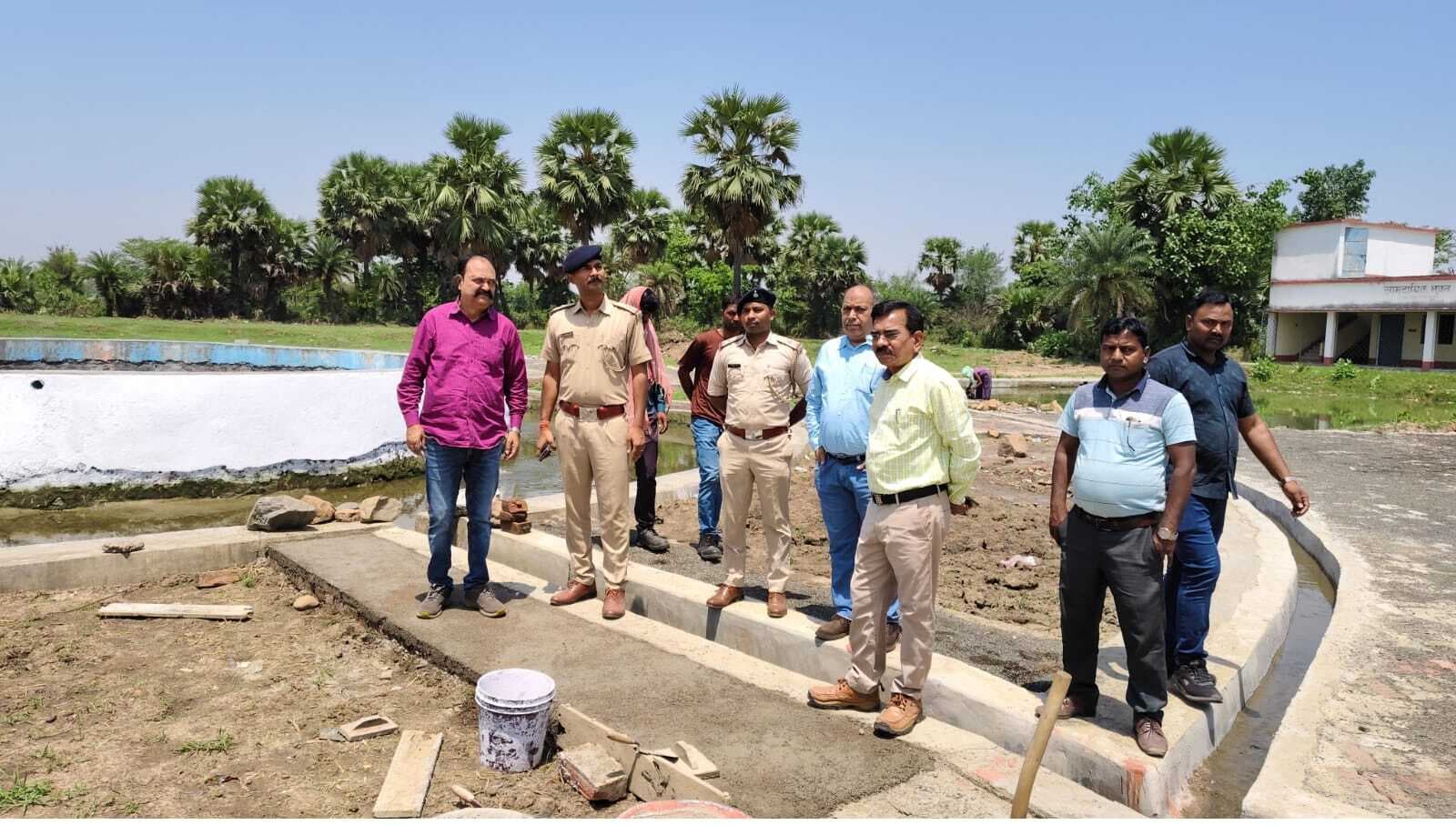 सिदपुर गर्म कुंड के सौंदर्यीकरण कार्य का लिया जायजा