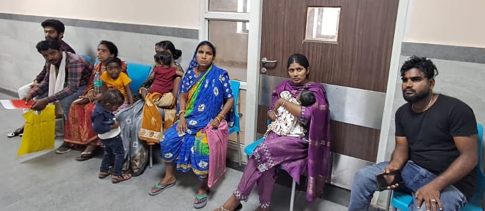 शिविर में 50 से अधिक बच्चों की हुई जांच