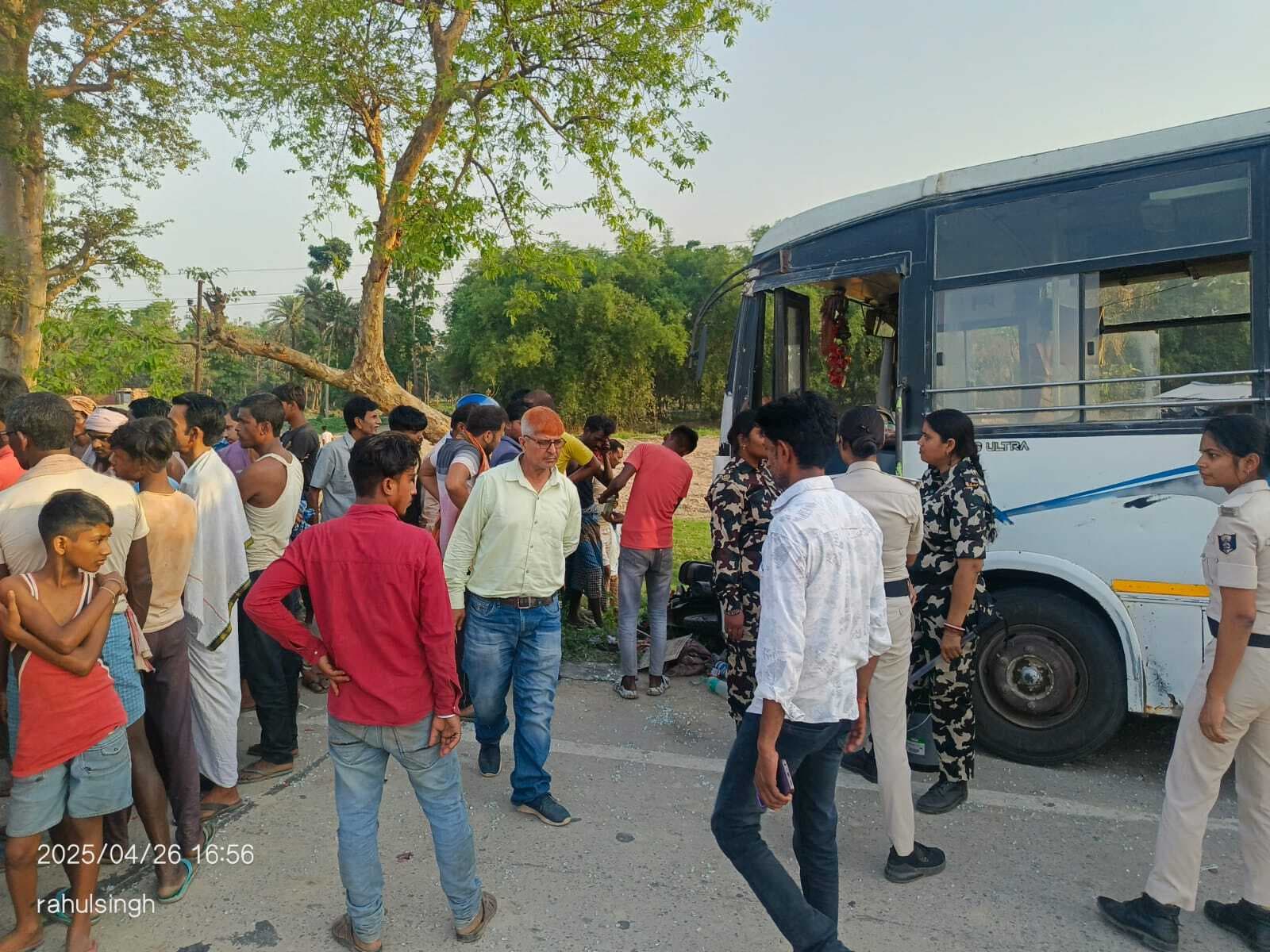 एनएच 81 पर बस ने बाइक सवार को मारी टक्कर, मौत