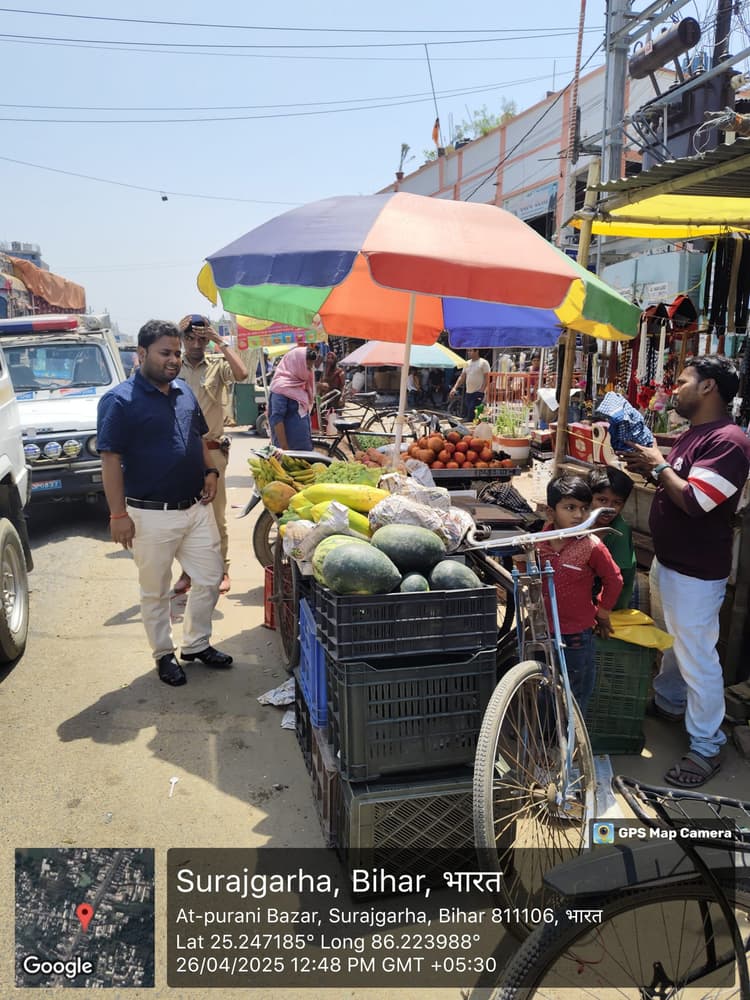 सड़क पर अतिक्रमण हटाने की दिशा में हो रही खानापूर्ति