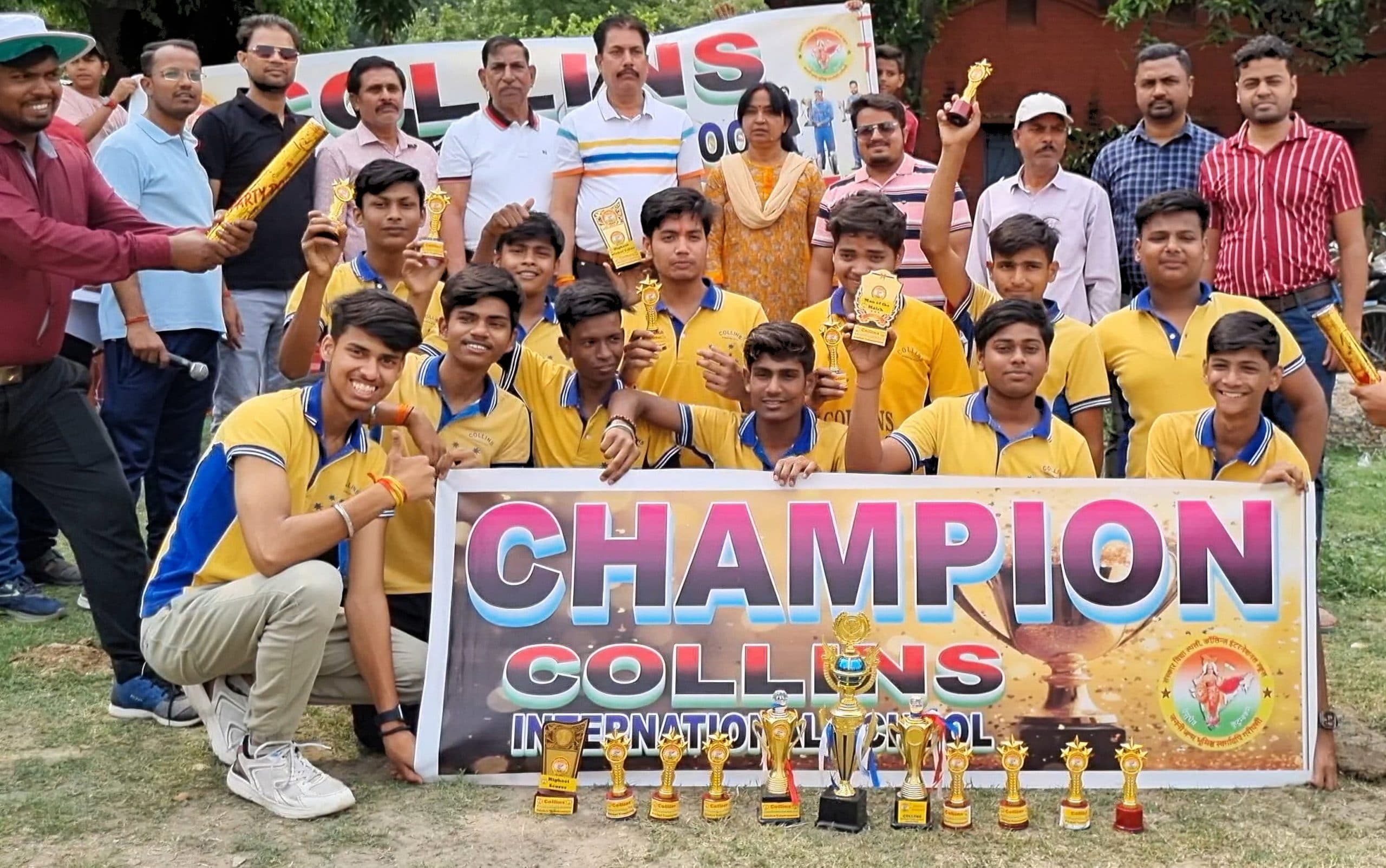 कॉलिंस इंटरनेशनल स्कूल ने रोमांचक क्रिकेट मैच का किया आयोजन