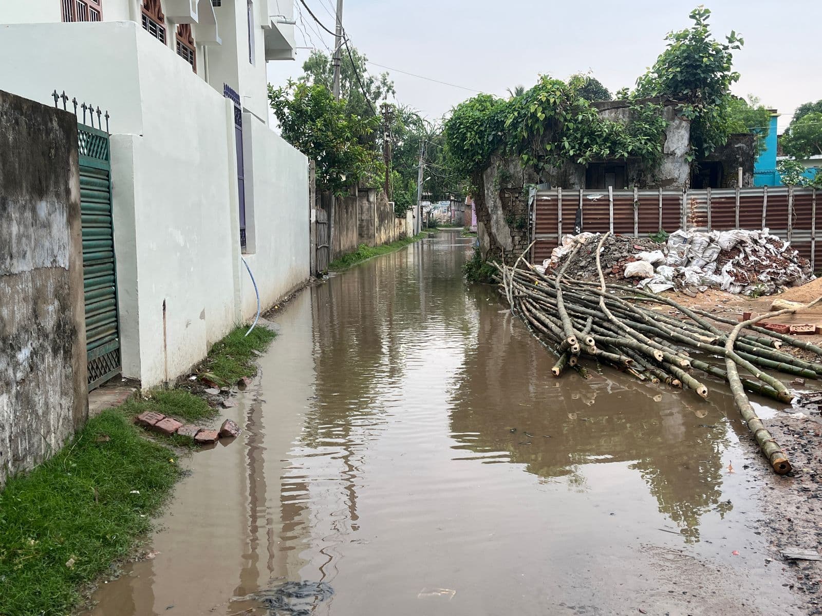 बारिश से गली-मुहल्ले में हुआ जलजमाव