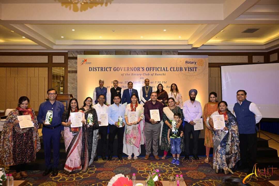 ranchi news : रोटरी रांची क्लब का दौरा, विपिन चाचन ने कहा : समाज में उत्कृष्ट कार्यों से है रोटरी रांची की पहचान