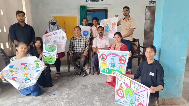 कोसी कॉलेज में कराया गया पेंटिंग प्रतियोगिता, आज कुलपति करेंगे सेहत केंद्र का करेंगे उदघाटन