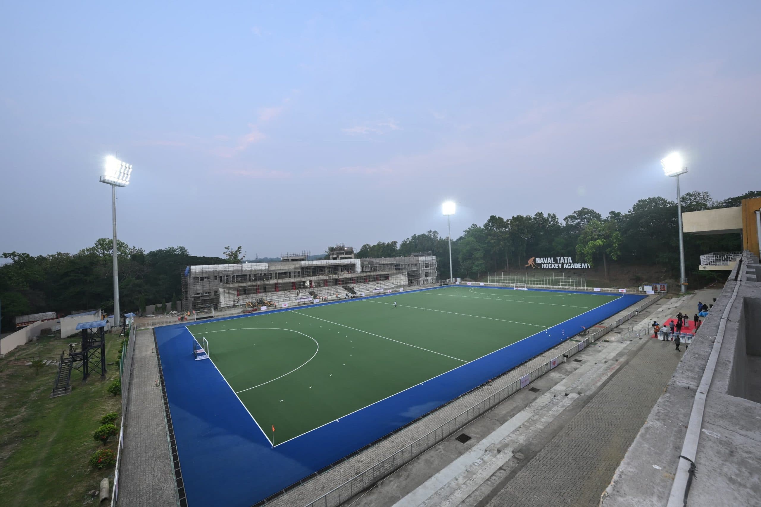 Naval tata hockey academy new turff and flood light : फ्लडलाइट से जगमगाया एनटीएचए