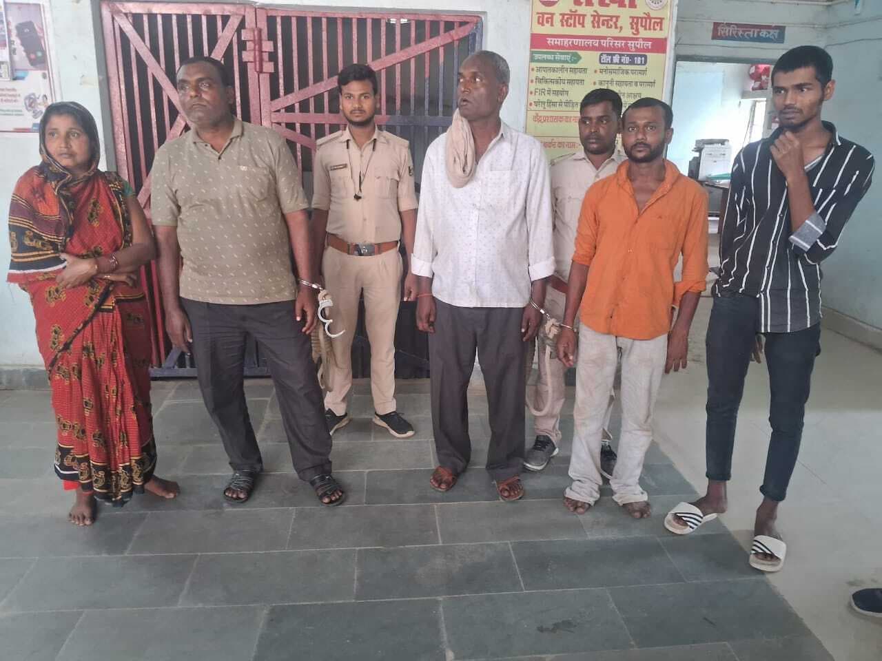 गोलीबारी व मारपीट मामले में एक महिला समेत चार गिरफ्तार