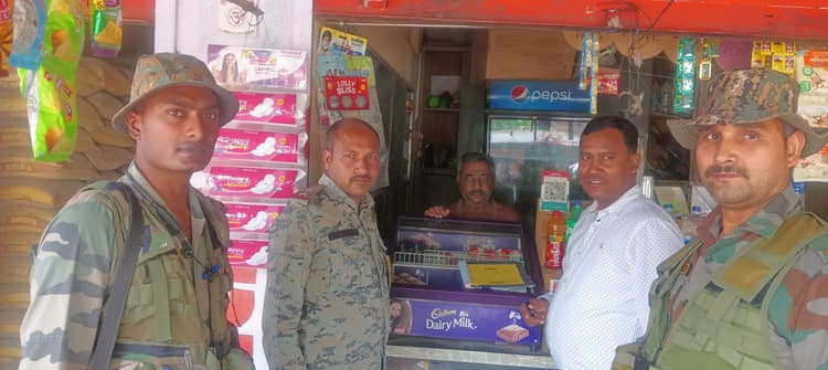 तंबाकू की बिक्री कर रहे छह दुकानदारों पर जुर्माना