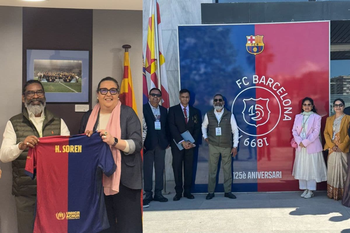 सीएम हेमंत सोरेन ने बार्सिलोना में देखा म्यूजियम माइंस, एफसी बार्सिलोना की उपाध्यक्ष ने सौंपी उनके नाम की टीशर्ट
