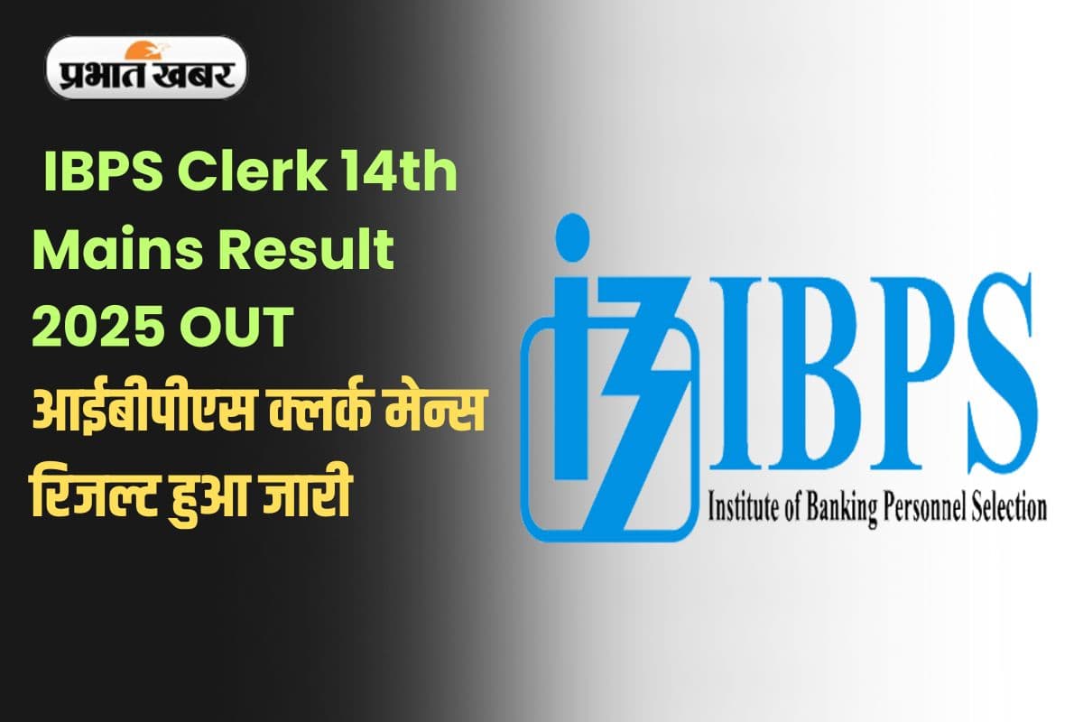IBPS Clerk 14th Mains Result 2025 OUT: आईबीपीएस क्लर्क मेन्स रिजल्ट जारी, यहां जानें कैसे करें चेक