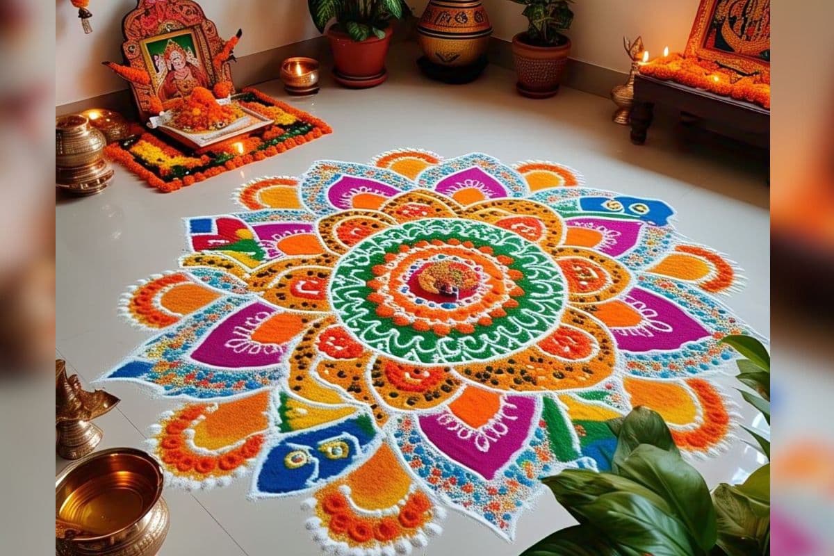 Akshaya Tritiya Rangoli: धन और बरकत के लिए अक्षय तृतीया पर घर में बनाएं ये खास रंगोली डिजाइन