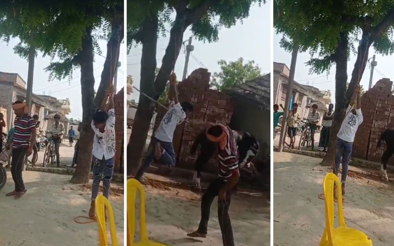Viral Video: बेतिया में युवक को भीड़ ने दी खौंफनाक सजा, नीम के पेड़ से लटका कर पीटा