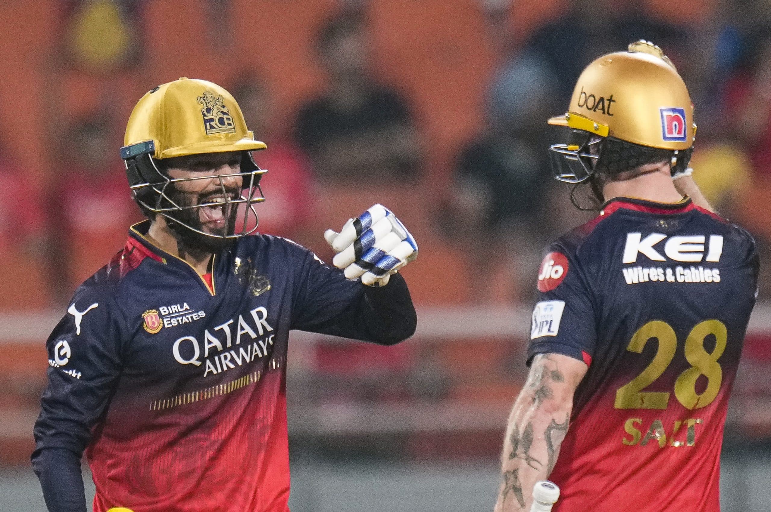 PBKS vs RCB: Rajat Patidar and Phil Salt celebrate after the team won