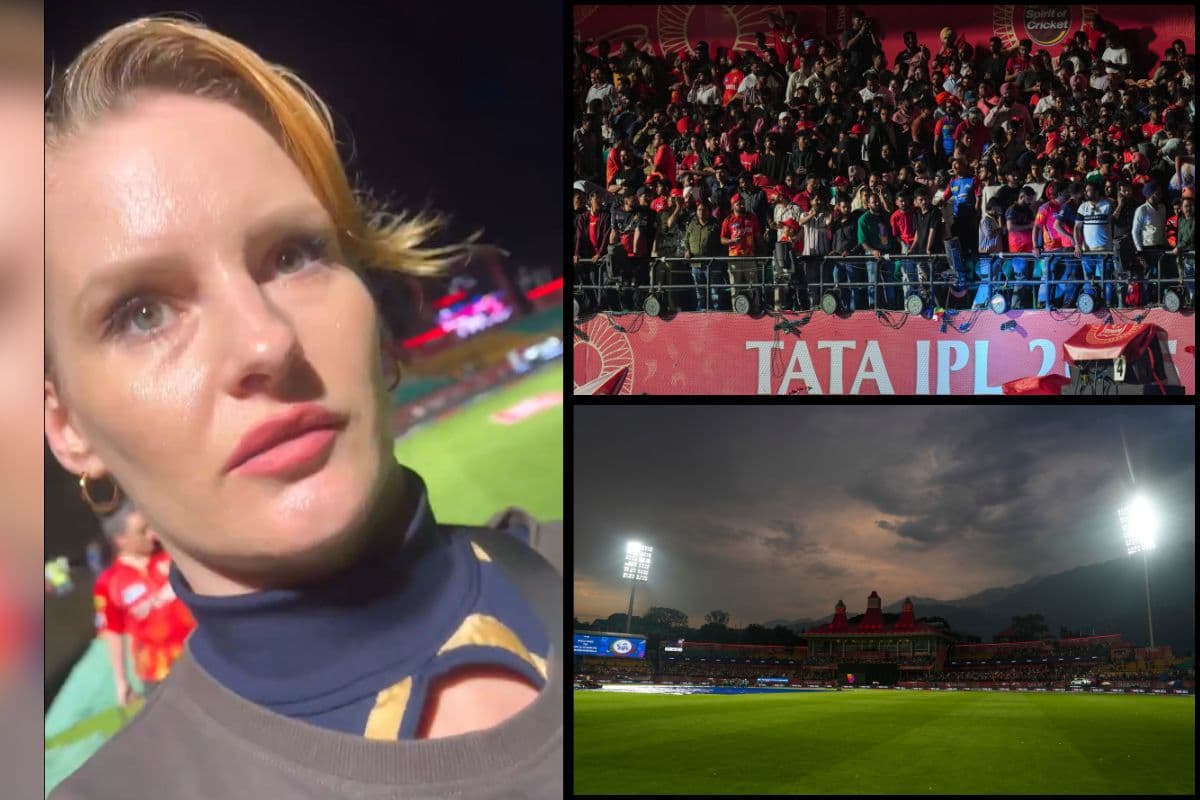 Cheerleader's moments of panic after PBKS vs DC match was called off. Cheerleader's moments of panic after PBKS vs DC match was called off.