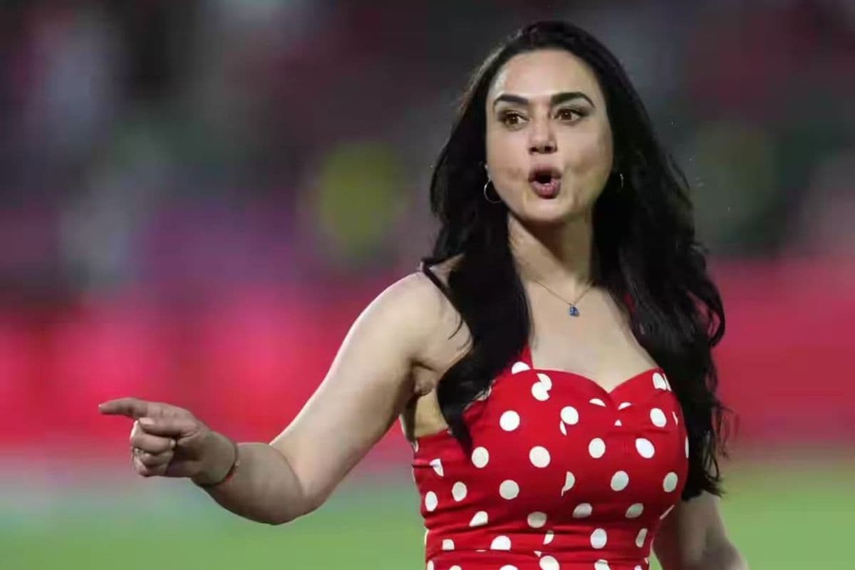 Preity Zinta during IPL 2025. Preity Zinta during IPL 2025.