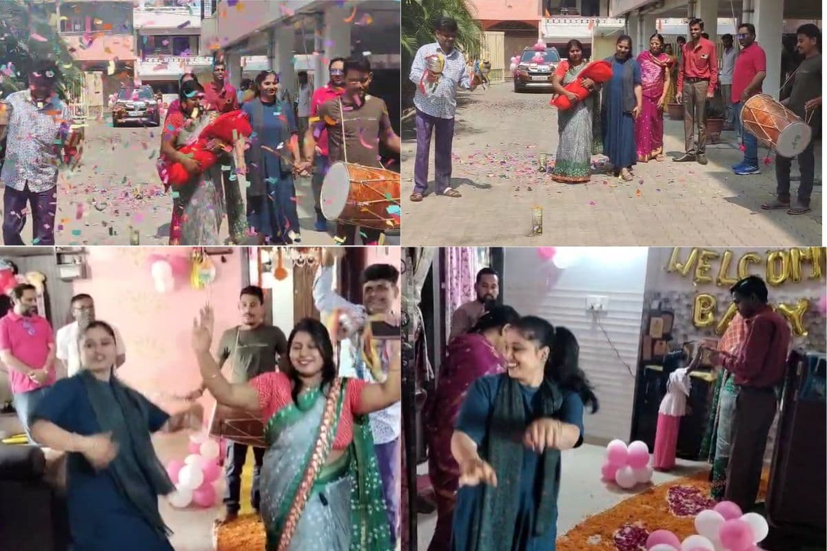 Video: बिटिया रानी के जन्म पर जश्न, मां और बच्ची का गाजे-बाजे और आतिशबाजी से ग्रैंड वेलकम