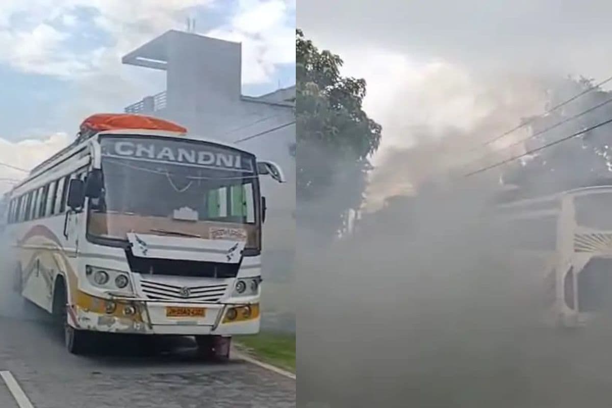जामताड़ा में चलती बस से निकला धुआं, चालक की सूझबूझ से बची यात्रियों की जान