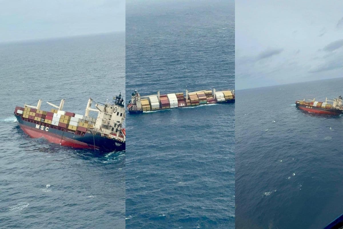 Liberia Container Vessel: लाइबेरिया का कंटेनर जहाज कोच्चि से 38 मील दूर समुद्र में झुका, भारतीय तटरक्षक बल बचाव में उतरा