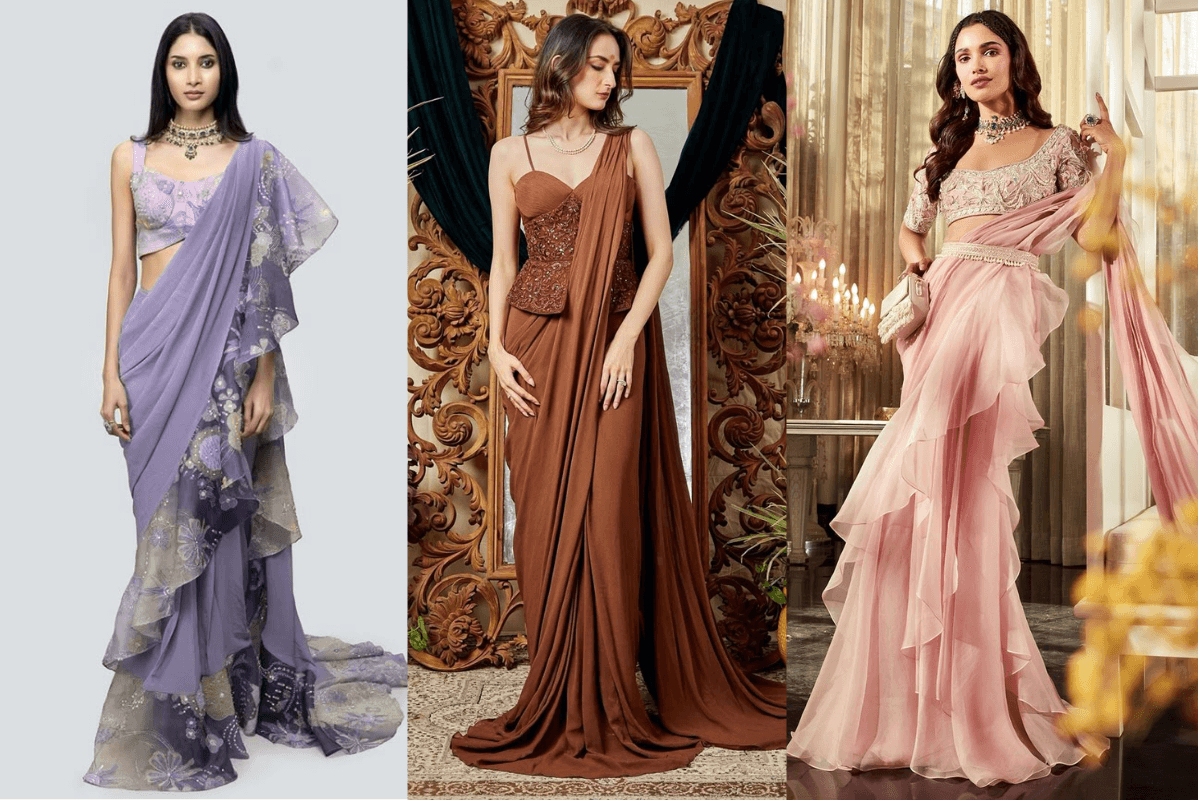 पार्टी लुक के लिए पहनें ये 10 लेटेस्ट रेडी-टू-वियर साड़ी डिजाइन | Ready-to-Wear Saree for Party