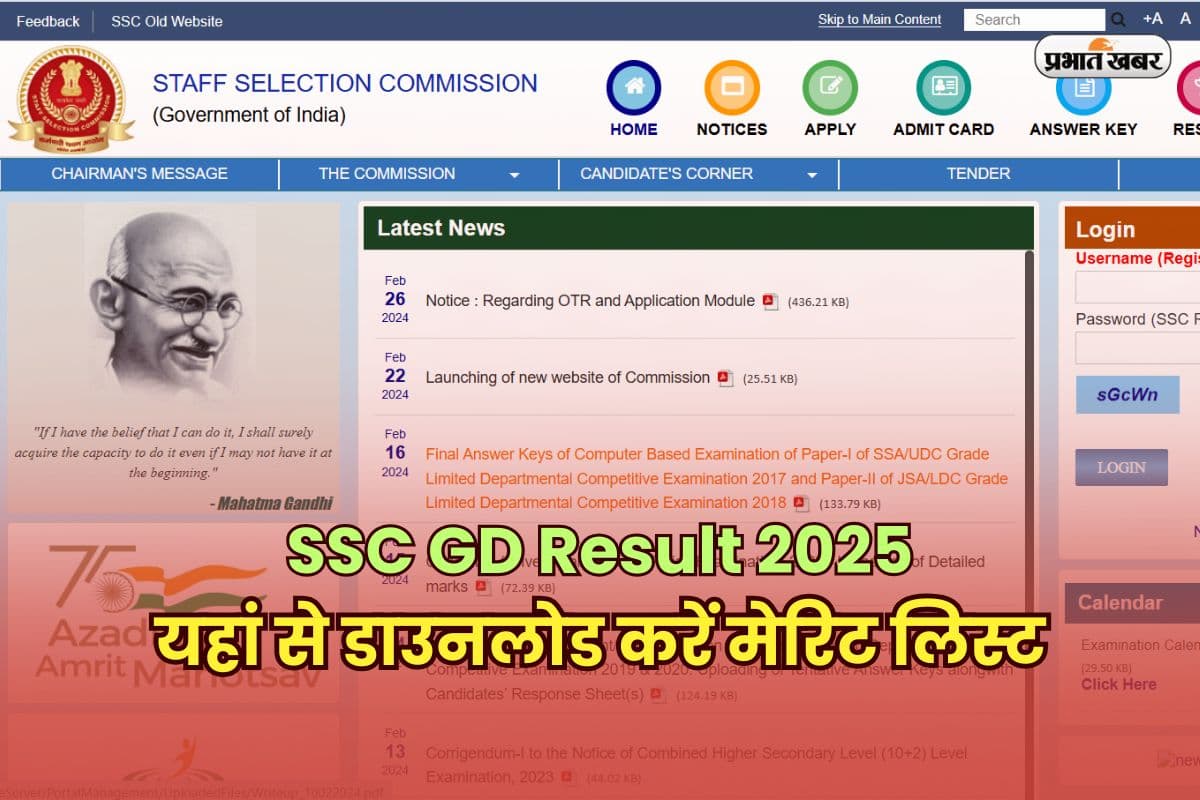 SSC GD Result 2025: एसएससी कांस्टेबल जीडी रिजल्ट जल्द, इस लिंक से डाउनलोड कर सकेंगे मेरिट लिस्ट