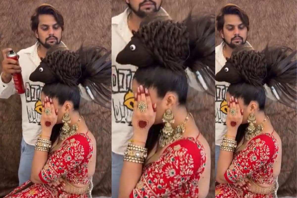 Bridal hairstyle: दुल्हन का जुड़ा-चोटी हुआ पुराना, बालों से मछली बनाने का आया जमाना, देखें वीडियो