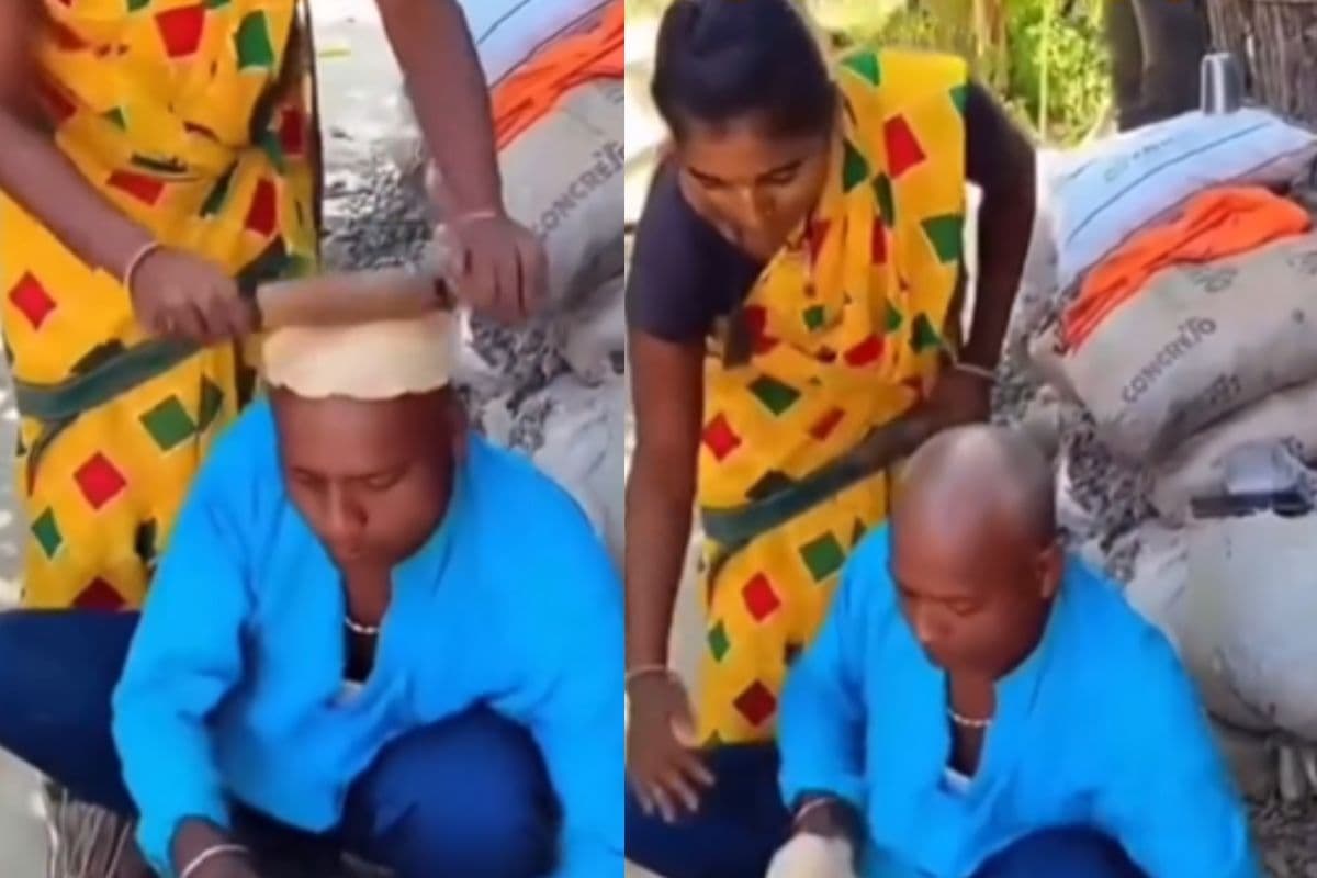 Viral Video: पति निकला टकला तो पत्नी ने सिर पर ही बेल दी रोटी! सोशल मीडिया पर वीडियो वायरल