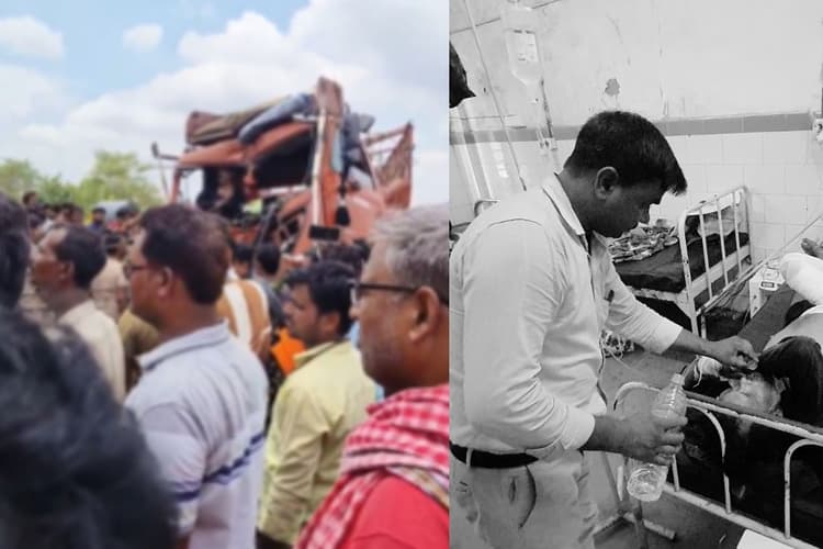 Road Accident: बिहार में दर्दनाक सड़क दुर्घटना, गाड़ी के उड़े परखच्चे, अंदर ही फंसा रहा ड्राइवर