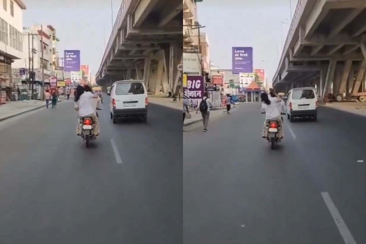 Viral Video: 20 सेकंड में 15 बार लड़की से पिटा लड़का, चलती सड़क पर दिखाई दिया ‘चप्पल प्रेम’