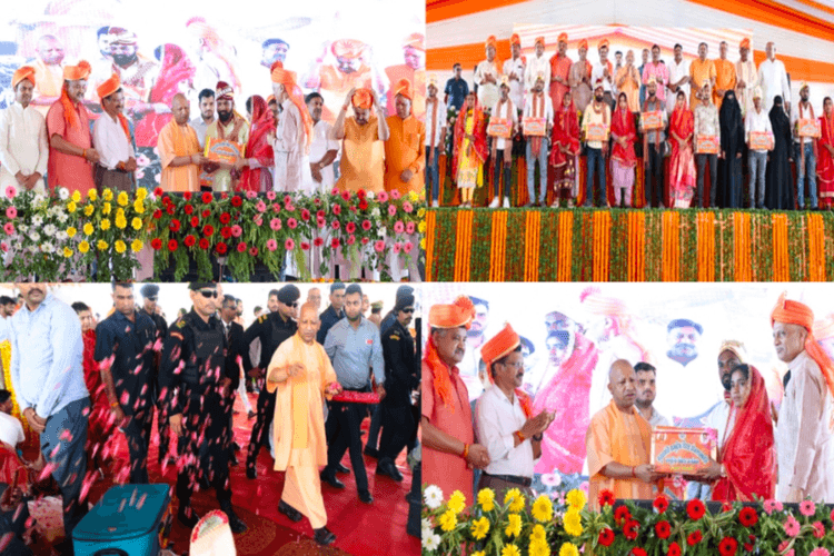 गोरखपुर में प्रेम और सम्मान का महासंगम: एक दिन में 1200 शादियां, सरकार से 1 लाख की सौगात!