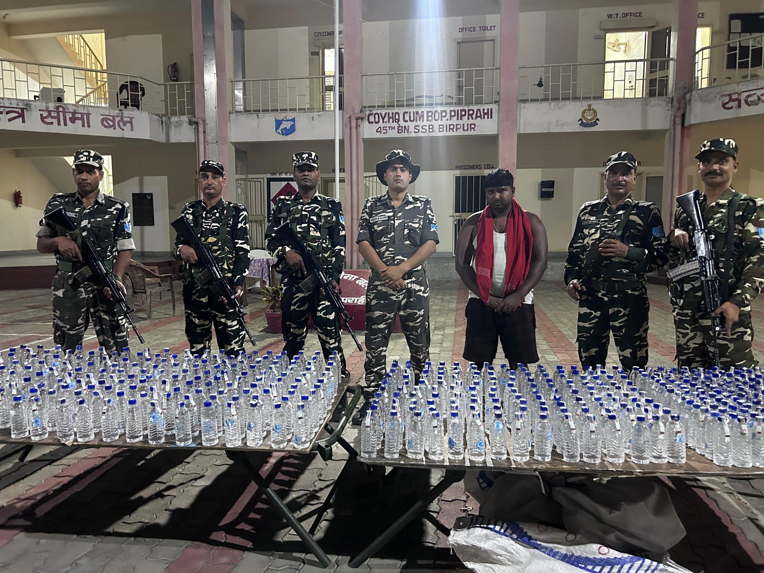 480 बोतल नेपाली शराब के साथ तस्कर गिरफ्तार