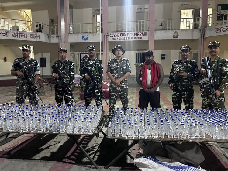 480 बोतल नेपाली शराब के साथ तस्कर गिरफ्तार