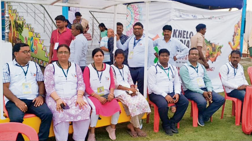 खेलो इंडिया यूथ गेम्स 2025 को लेकर दुल्हन की तरह सजा यमुना भगत स्टेडियम