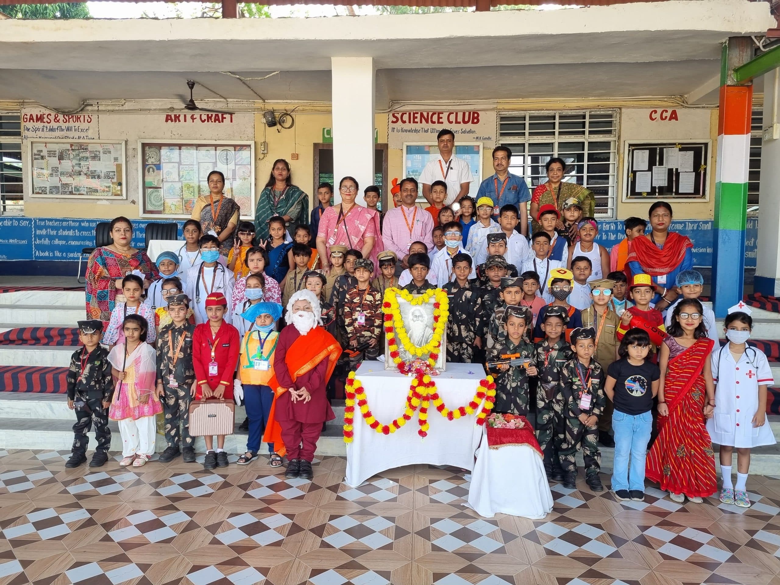 Giridih News :गुरुदेव रवींद्रनाथ टैगोर की जयंती मनी