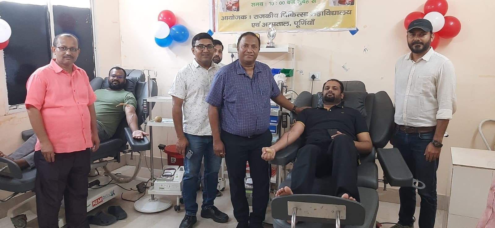 थैलेसिमिया दिवस पर जीएमसीएच चिकित्सकों व कर्मियों ने किया रक्तदान