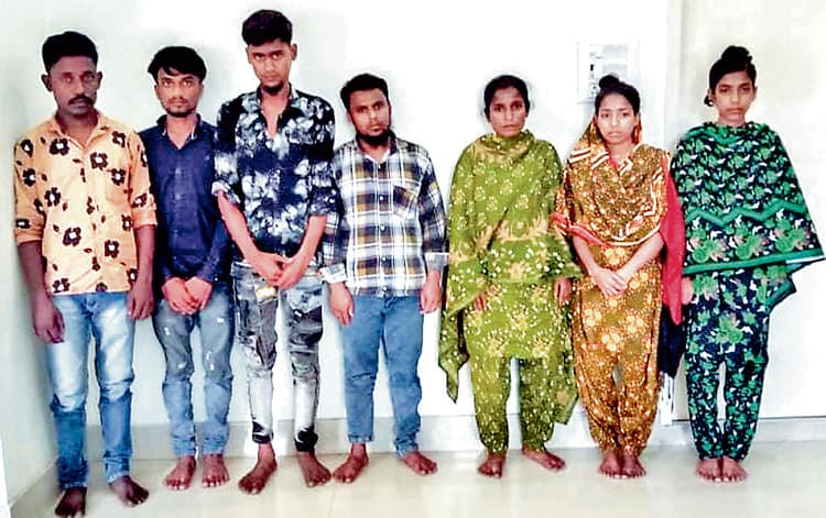 नदिया से दो बच्चों समेत सात बांग्लादेशी नागरिक गिरफ्तार