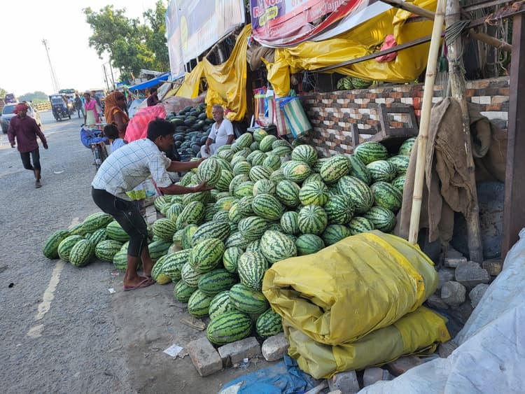 Samastipur News:गर्मी बढ़ते ही बढ़ी शीतल पेय व मौसमी फलों की मांग